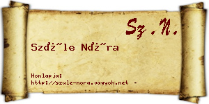 Szüle Nóra névjegykártya