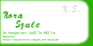 nora szule business card